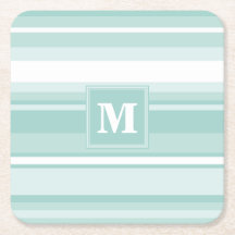 Monogramm Pfefferminzstreifen