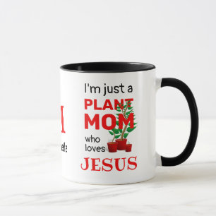 Monogramm PFLANZE MAMA LIEBEN JESUS Christlich Tasse