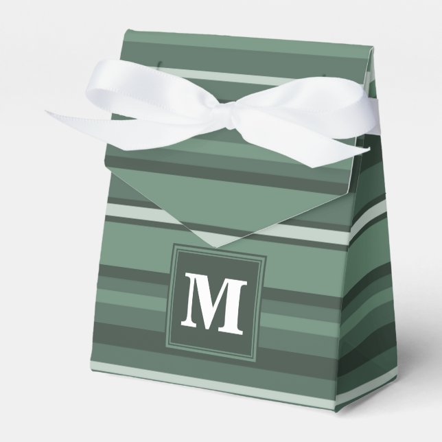 Monogramm Phalelgrün Geschenkschachtel (Vorderseite)