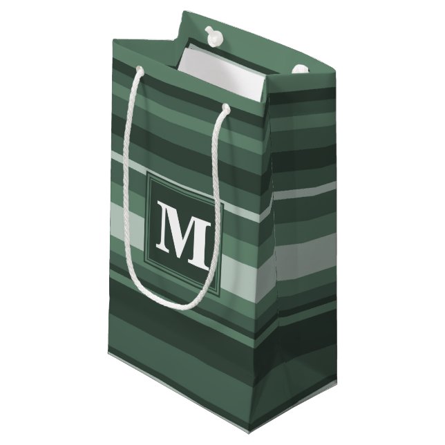 Monogramm Phalelgrün Kleine Geschenktüte (Vorderseite Schrägansicht)