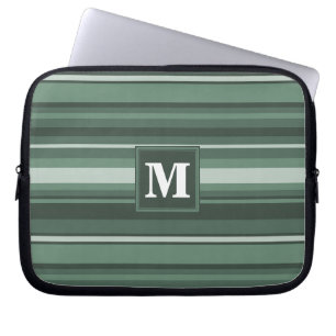 Monogramm Phalelgrün Laptopschutzhülle
