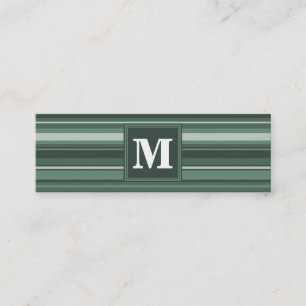 Monogramm Phalelgrün Mini Visitenkarte