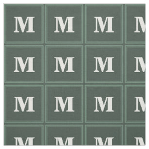 Monogramm Phalelgrün Stoff