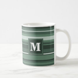 Monogramm Phalelgrün Tasse