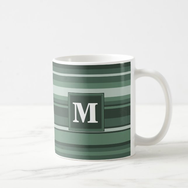 Monogramm Phalelgrün Tasse (Rechts)