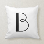 Monogramm Pillows B Kissen<br><div class="desc">Monogramm Pillows Buchstaben b in Schwarzweiss</div>