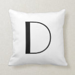 Monogramm Pillows Buchstaben D Kissen<br><div class="desc">Monogramm Pillows Buchstaben D in Schwarzweiss</div>