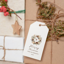 Monogramm Pinecon & Sage Green Kranz Urlaub