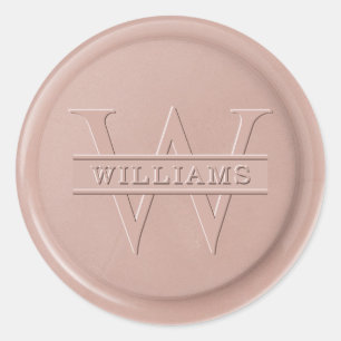 Monogramm Pink Latch Wax Siegel Aufkleber