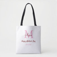 Monogramm Pink-Name der Mutter am Tag