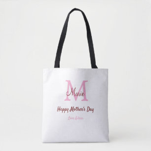 Monogramm Pink-Name der Mutter am Tag