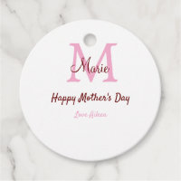 Monogramm Pink-Name der Mutter am Tag