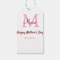 Monogramm Pink-Name der Mutter am Tag