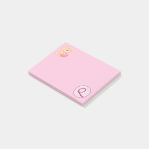 Monogramm Pink Q Post-it Klebezettel