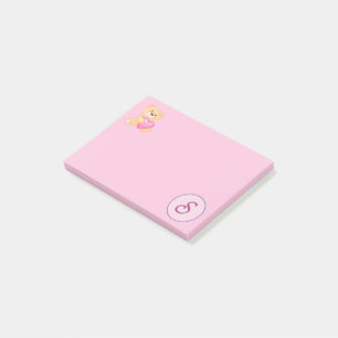 Monogramm Pink S Post-it Klebezettel