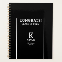 Monogramm-Planer für Schwarzweiß-Abschluss Planer