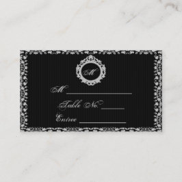 Monogramm-Platzkarte für Gothic-Rahmen Platzkarte