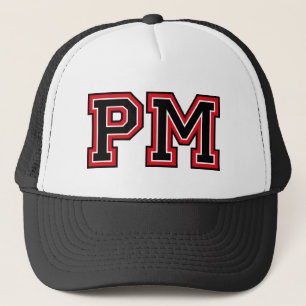 Monogramm 'PM' Truckerkappe