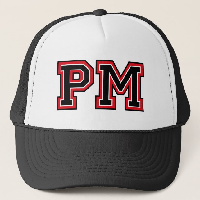 Monogramm 'PM' Truckerkappe (Vorderseite)