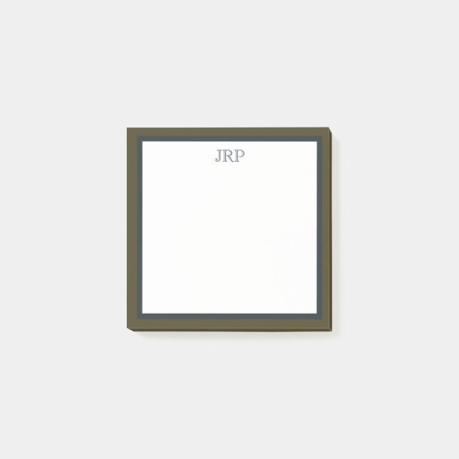Monogramm Post-it Notizen (Vorderseite)