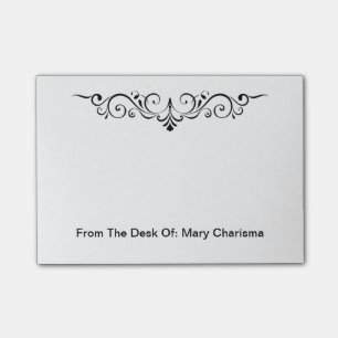 Monogramm-Posten-Anmerkungen Post-it Klebezettel