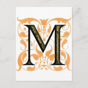 Monogramm Postkarte