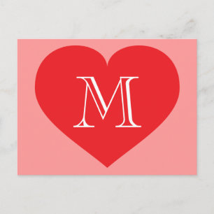 Monogramm Postkarte