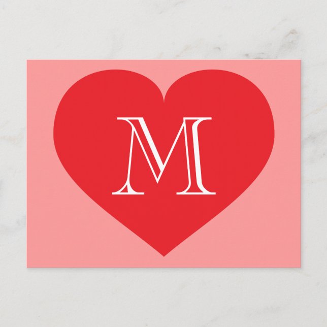 Monogramm Postkarte (Vorderseite)