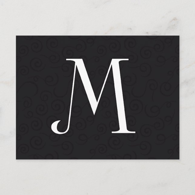 Monogramm Postkarte (Vorderseite)