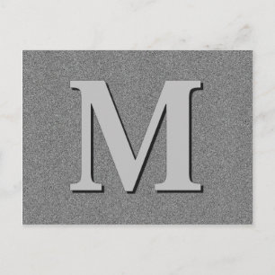 Monogramm Postkarte