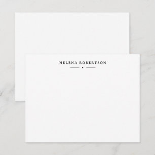 Monogramm Professional Schwarz und Weiß Mitteilungskarte