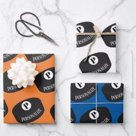 Monogramm-Puffer für Eishockeymnastik Geschenkpapier Set