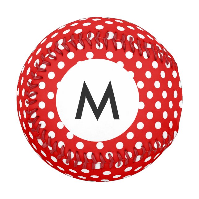 Monogramm-Punktehintergrund Baseball (Vorderseite Links)