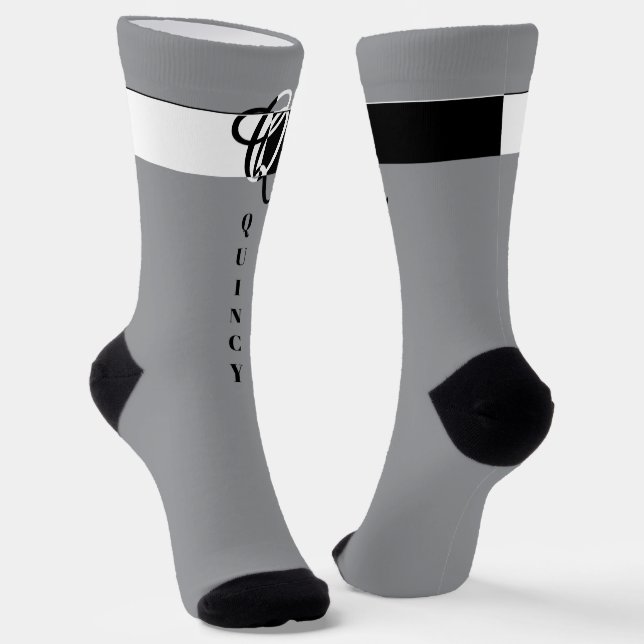 "Monogramm Q" Socken (Gewinkelt)