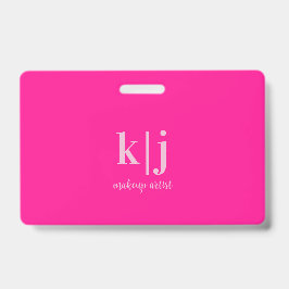 Monogramm QR-Code Visitenkarte für Visagisten Ausweis