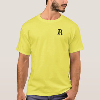 Monogramm R Gelber T - Shirt personalisieren