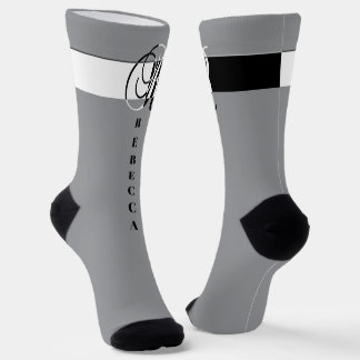 "Monogramm R" Socken
