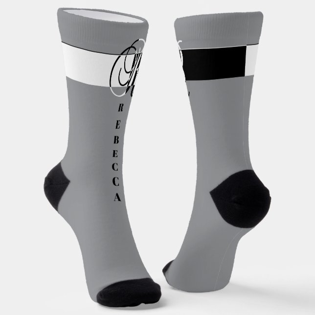 "Monogramm R" Socken (Gewinkelt)
