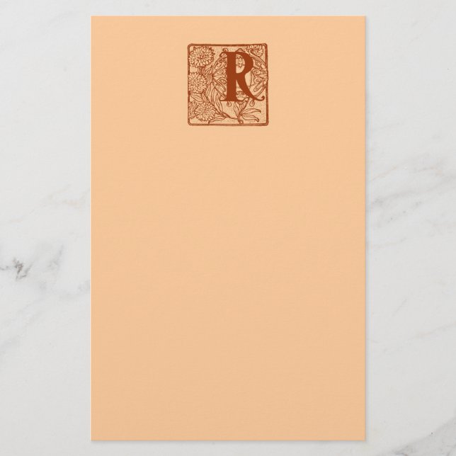 Monogramm R stationär Briefpapier (Vorderseite)