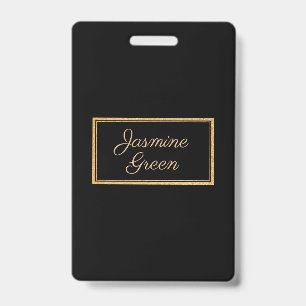 Monogramm-Rahmen in Gold und Schwarz Ausweis
