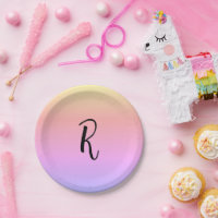 Monogramm-Regenbogenfarben Personalisiert