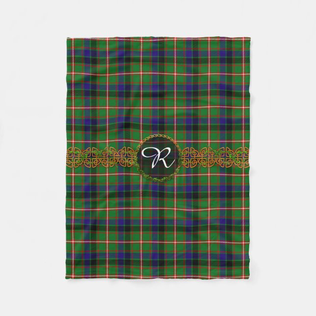 Monogramm-ReidTartan Fleecedecke (Vorderseite)