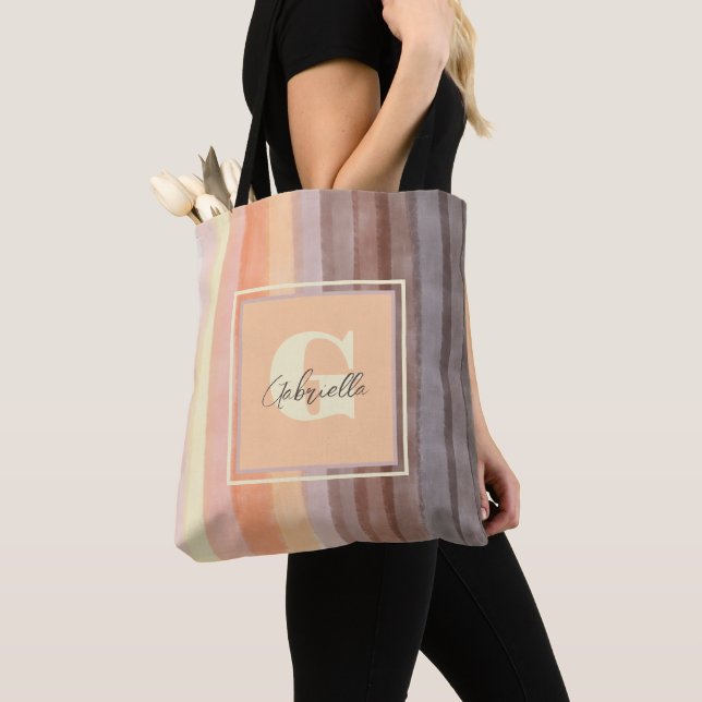 Monogramm Retro-Sonnenuntergang Streifen boho Wass (Von Nahem)