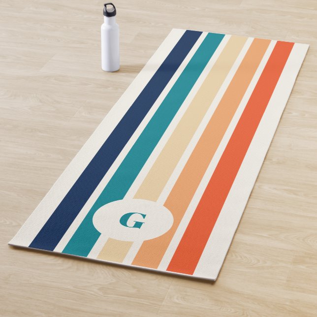 Monogramm Retro  Yogamatte (Beispiel)