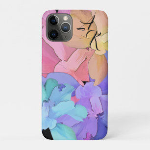 Monogramm-Reversible-Watercolor-Pastell-Kameliende Case-Mate iPhone Hülle