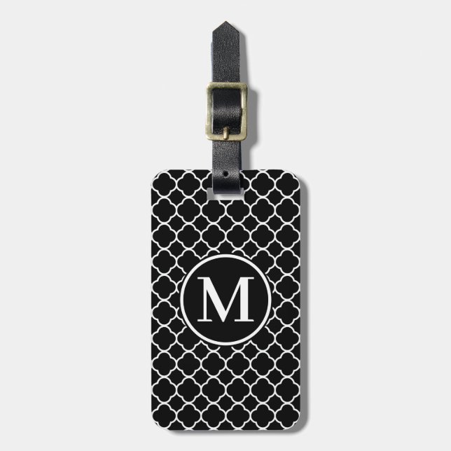 Monogramm RF Klassischer Serienstecker Gepäckanhänger (Vorderseite vertikal)