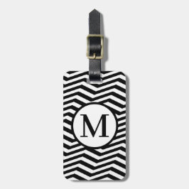 Monogramm RFBW Zickzack getilgt Gepäckanhänger