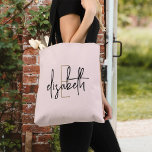 Monogramm Rosa<br><div class="desc">Machen Sie einen Hinweis mit diesem atemberaubenden Monogramm schwarz-weiße Tüte. Diese stilvolle Tasche bietet moderne Schriftzeichen in elegantem Design, das Köpfe überall hin drehen wird. Mit viel Platz für das Wesentliche und einem einzigartigen Stil wird diese Tasche sicher zu einem Accessoire, das Sie Liebe zu zeigen. Es ist perfekt für...</div>