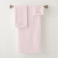 Monogramm Rosa | Elegantes Gold Minimalistisch Bat