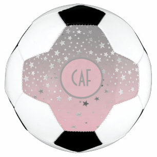 Monogramm Rosa Graue Sterne Ombre Trend Chic Fußball
